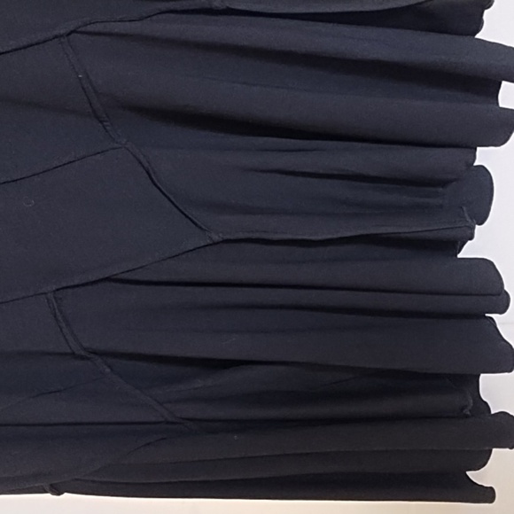 Black Pieced Fun Flowy Trumpet Flare Knit Skirt - Picture 3 of 8